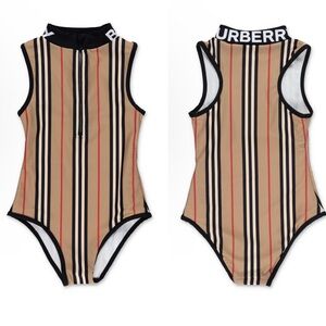 Burberry Kids Siena Logo One Piece Suit 14Y